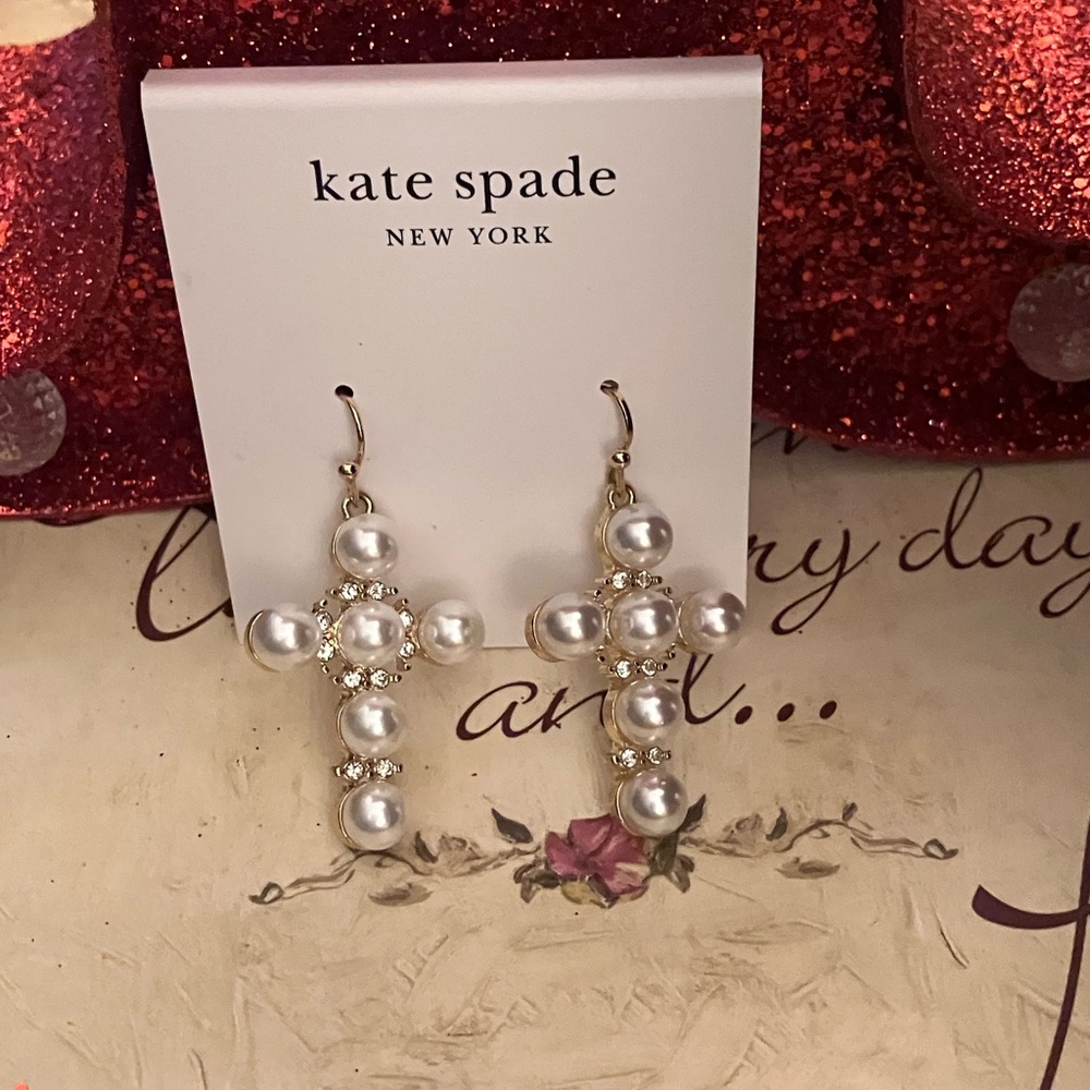 Kate Spade Silver and Gold Pearl Earrings